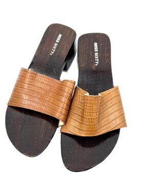Y2K Miss Sixty Wooden Clogs Sandals